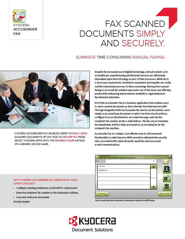 Kyocera, Software, Capture, Distribution, Accusender Fax, Laserfax
